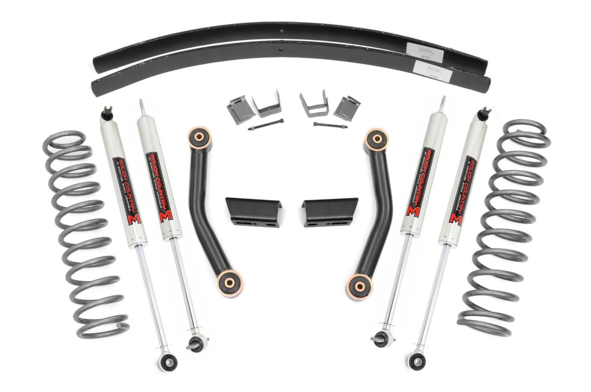 Jeep Cherokee Suspension Lift Kit - Rough Country - 3 Inch Lift Kit | SII | RR AAL | M1 - '85-'01